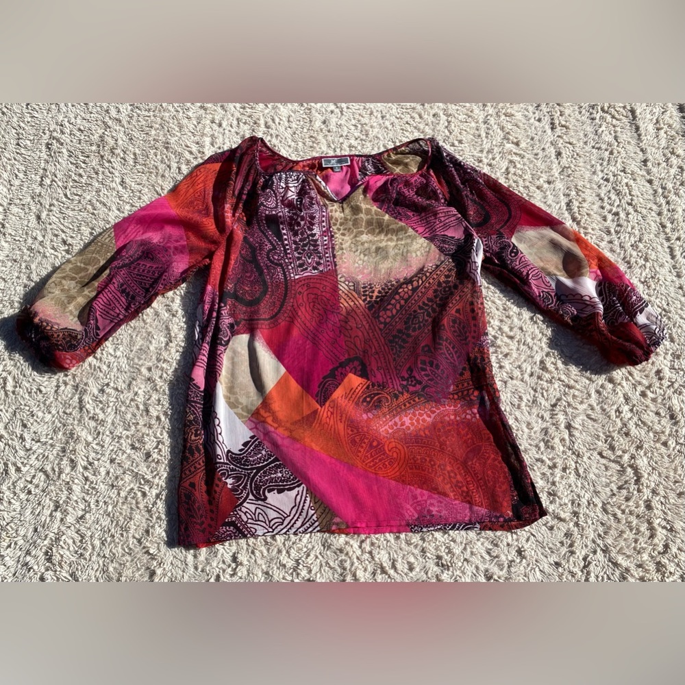 JM Collection: Colorful Blouse - Picture 5 of 16